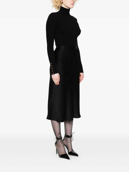 Rochii Elisabetta Franchi Elisabetta Franchi Long-Sleeved Midi Dress Black Femei (BM 18960264) 3