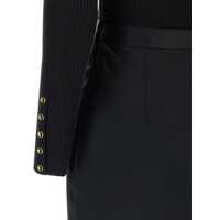 Rochii Elisabetta Franchi Dama - Rochii Elisabetta Franchi Elisabetta Franchi Turtleneck Dress Black Femei (BM 18960270) - B-mall.ro