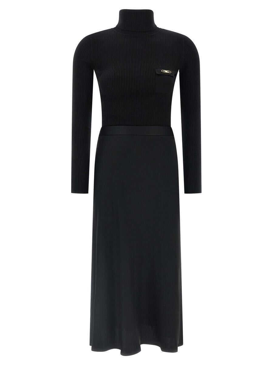 Rochii Elisabetta Franchi Elisabetta Franchi Turtleneck Dress Black Femei (BM 18960270) 1