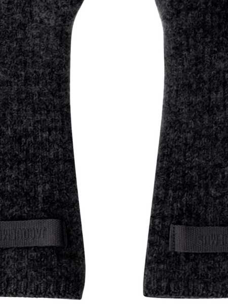 Manusi JACQUEMUS Les Gants Gros Grain Black Gloves With Logo Patch On The Front In Wool Blend Woman Black Femei (BM 18960300) 3