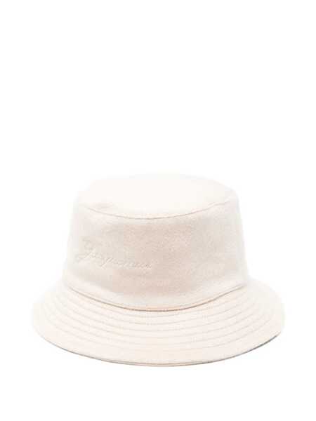 Sepci JACQUEMUS Le Bob Cachemiro Beige Bucket Hat With Logo Lettering Embroidery On The Front And Ribbed Brim In Wool Man Beige Barbati (BM 18960303) 1