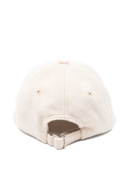 Sepci JACQUEMUS Beige Baseball Cap With Logo Lettering Embroidery On The Front In Wool Man Beige Femei (BM 18960309) 2