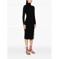Imbracaminte Elisabetta Franchi Dama pagina 3 - Rochii Elisabetta Franchi Black Turtleneck Dress With Logo Lettering On The Side In Wool Woman Black Femei (BM 18960318) - B-mall.ro