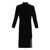 Elisabetta Franchi Black Turtleneck Dress With Logo Lettering On The Side In Wool Woman Black