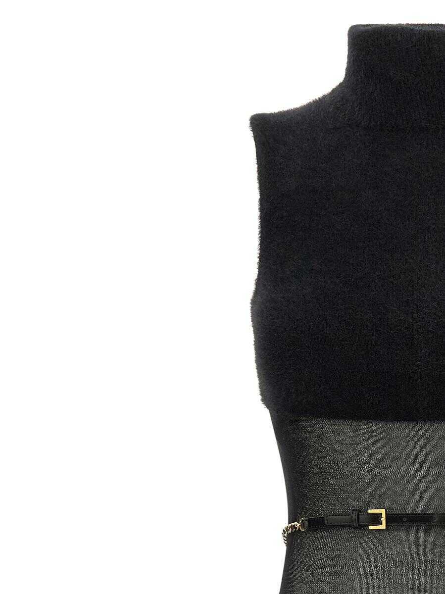 Rochii Elisabetta Franchi Elisabetta Franchi Gauze Insert Dress Black Femei (BM 18960330) 3