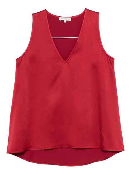 Topuri ANTONELLI Antonelli Red Sleeveless V-Neck Top RED Femei (BM 18960351) 1
