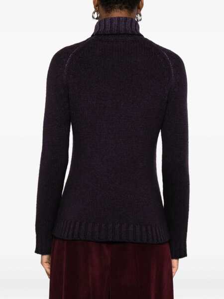 Pulovere BASE Base Wool Turtle-Neck Jumper PURPLE Femei (BM 18960540) 4