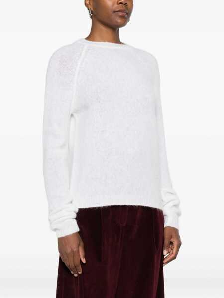 Pulovere BASE Base Wool Crewneck Sweater WHITE Femei (BM 18960570) 2