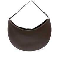 Genti de umar 'Le Calisso Rond Large' Brown Shoulder Bag With Adjustable Strap And Embossed Logo In Leather Woman Femei