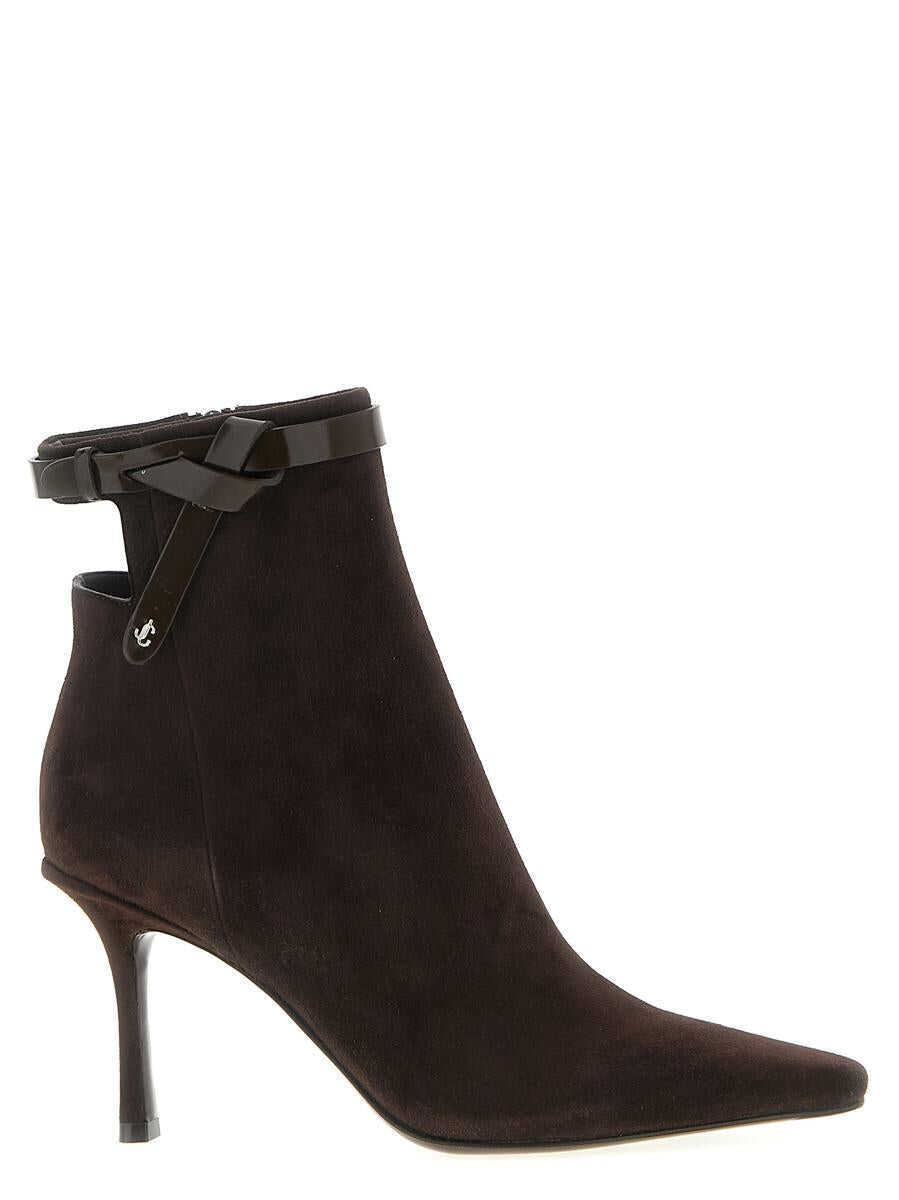 Bocanci Jimmy Choo Camie Brown Ankle Boots With Knot Detail In Suede Woman BROWN Femei (BM 18961020) 1