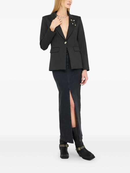 Sacouri Liu Jo Liu Jo Dark Grey Blazer In Milano Stitch GREY Femei (BM 18961092) 2