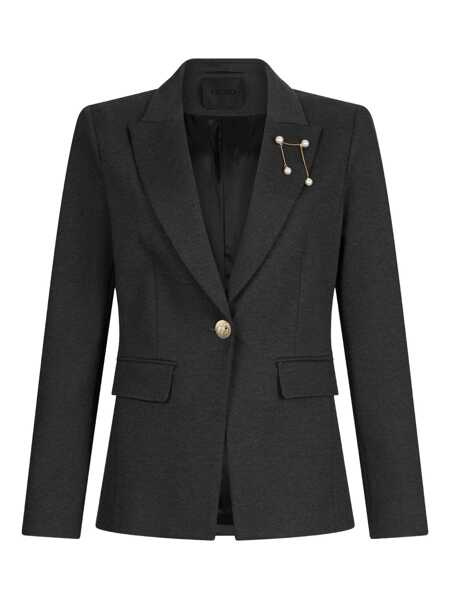 Sacouri Liu Jo Liu Jo Dark Grey Blazer In Milano Stitch GREY Femei (BM 18961092) 1