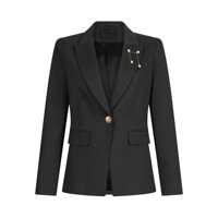 Sacouri Liu Jo Dark Grey Blazer In Milano Stitch Femei