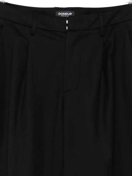 Pantaloni casual Dondup Dondup Black Trousers Featuring Dart Detailing Black Femei (BM 18961575) 3