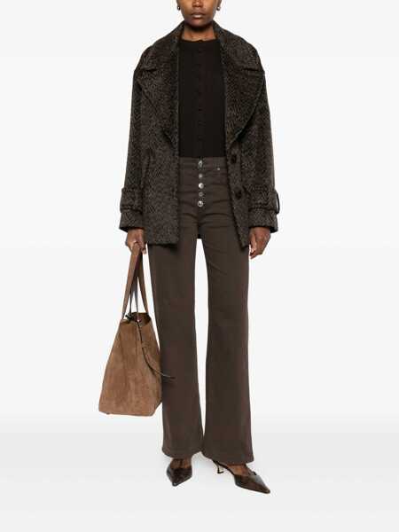 Blugi Dondup Dondup Brown Jeans Featuring A Five-Button Fly BROWN Femei (BM 18961581) 2