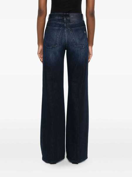 Blugi Dondup Dondup Dark Blue High-Waisted Jeans BLUE Femei (BM 18961584) 4