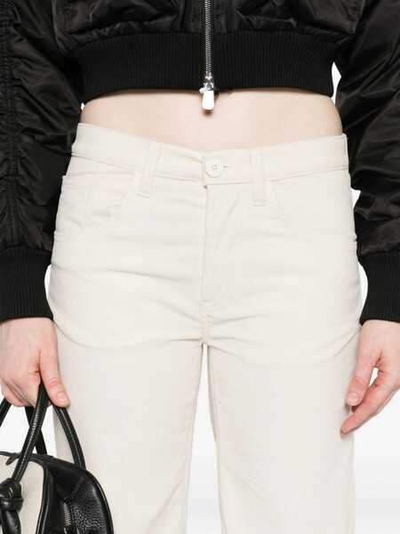 Pantaloni casual Dondup Dondup White Mid-Rise Waist Pants WHITE Femei (BM 18961620) 5