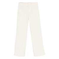 Pantaloni casual Dondup White Mid-Rise Waist Pants Femei