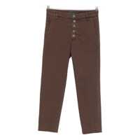 Pantaloni casual Dondup Brown Cotton Trousers Femei