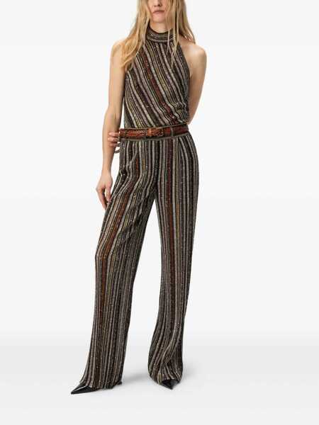 Pantaloni casual MISSONI BEACHWEAR Multicolor Trousers With All-Over Sequins In Fabric Woman MULTICOLOR Femei (BM 18961635) 2