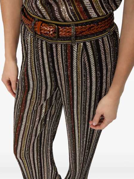 Pantaloni casual MISSONI BEACHWEAR Multicolor Trousers With All-Over Sequins In Fabric Woman MULTICOLOR Femei (BM 18961635) 4