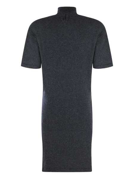 Rochii JACQUEMUS Grey High Neck Dress With Back Application In Wool Woman GREY Femei (BM 18961671) 2