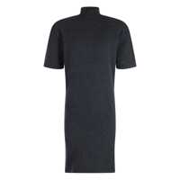 Rochii Grey High Neck Dress With Back Application In Wool Woman Femei