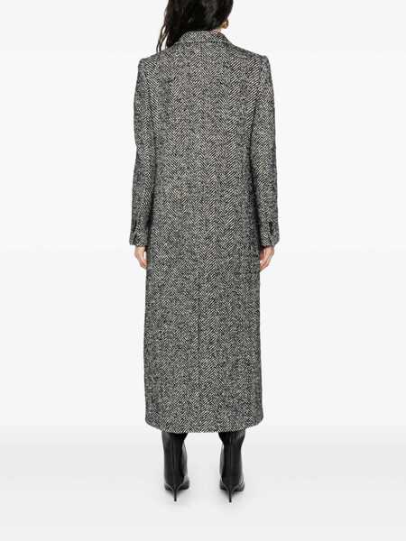 Paltoane Dolce & Gabbana Dolce & Gabbana Wool Double-Breasted Coat GREY Femei (BM 18961944) 4