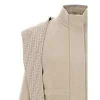 Geci Parka Dama - Geci Fendi Fendi Ff Wool Parka Beige Femei (BM 18962424) - B-mall.ro