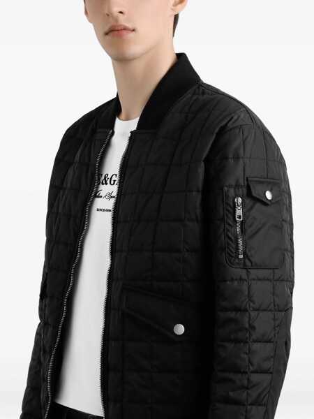 Bomber jacket Dolce & Gabbana Dolce & Gabbana Padded Bomber Jacket Black Barbati (BM 18962517) 4
