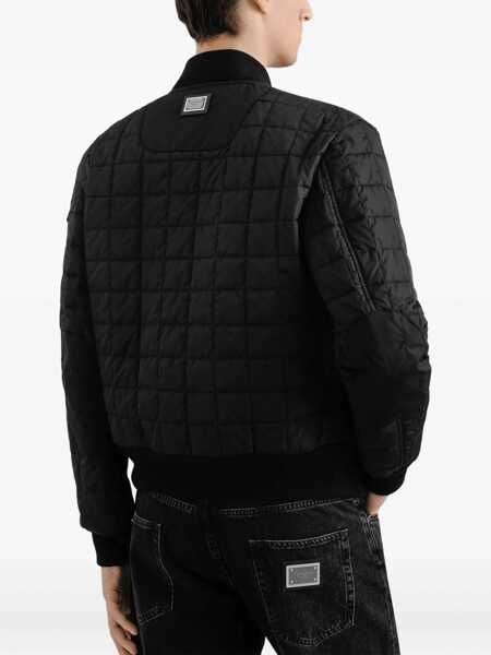 Bomber jacket Dolce & Gabbana Dolce & Gabbana Padded Bomber Jacket Black Barbati (BM 18962517) 5