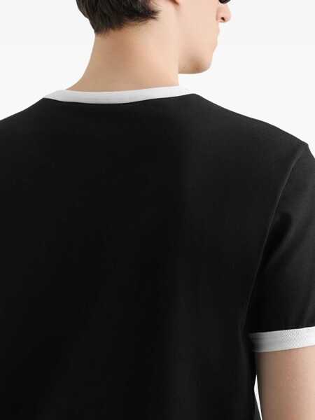 Tricouri Dolce & Gabbana Black Crewneck T-Shirt With Maxi Logo Lettering On The Front In Cotton Man Black Barbati (BM 18962547) 5