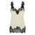 GOLD HAWK 'Megan' White Sleeveless Top With Lace Details In Silk Woman WHITE