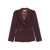 Elisabetta Franchi Elisabetta Franchi Double-Breasted Crepe Blazer In Burgundy Red