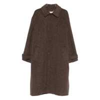 Paltoane Golden Goose Teddy-Effect Log Coat In Brown Wool Barbati