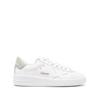 Sneakers Golden Goose White And Silver-Tone Leather Purestar Sneakers Femei