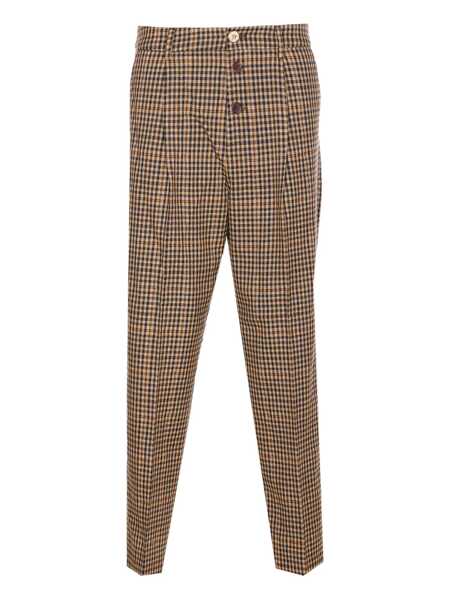 Pantaloni casual Liu Jo Liu Jo Trousers With A Checked Pattern MARRONE E BEIGE Femei (BM 18964944) 1