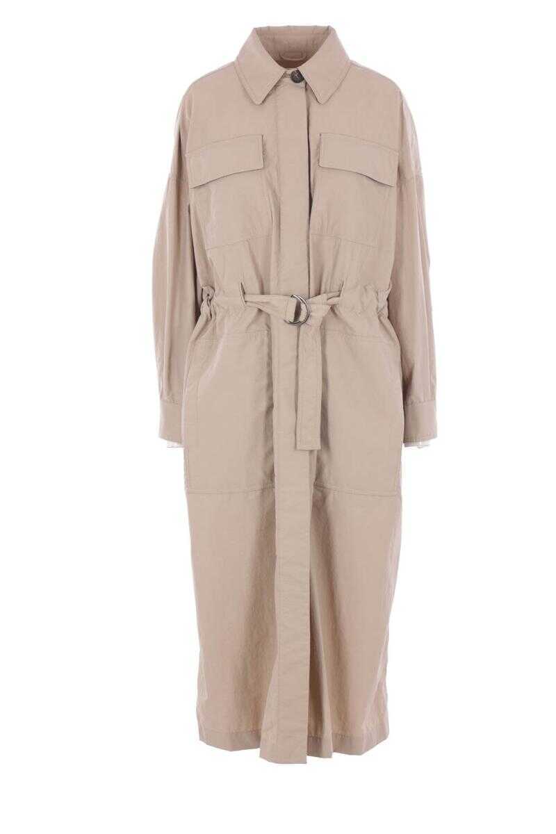 Paltoane Brunello Cucinelli Brunello Cucinelli Coats Beige Femei (BM 18964956) 1