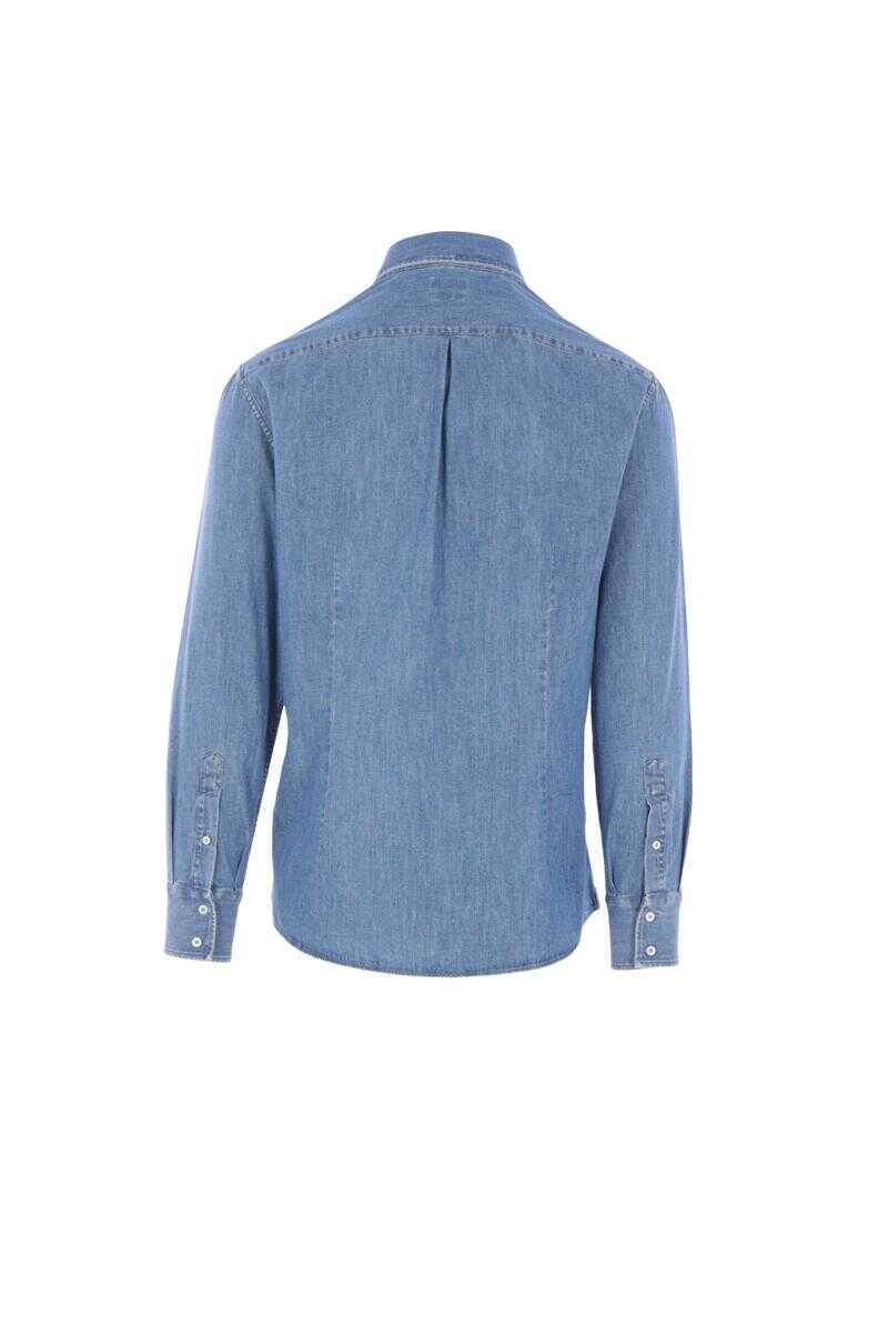 Camasi Brunello Cucinelli Brunello Cucinelli Shirts Blue Barbati (BM 18965049) 2