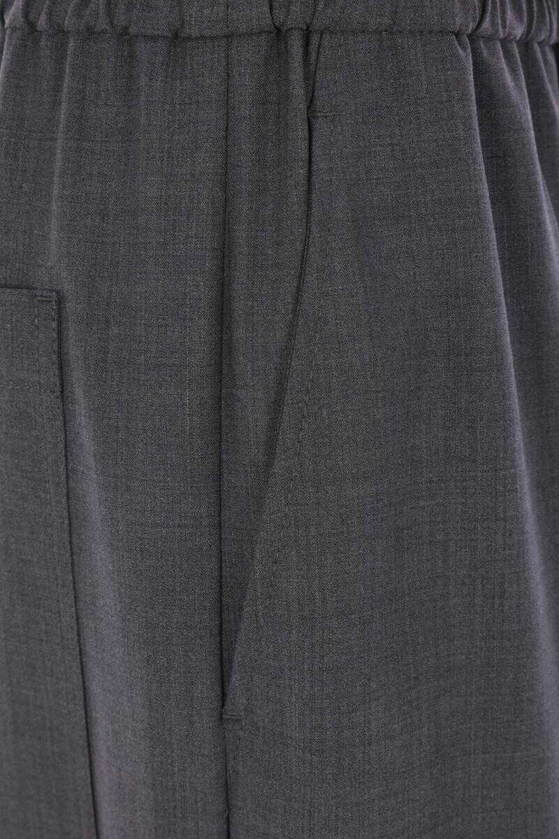 Pantaloni casual Brunello Cucinelli Brunello Cucinelli Trousers LIGNITE GRAY Femei (BM 18965160) 4