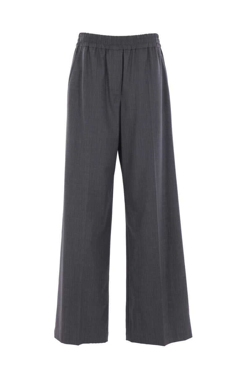 Pantaloni casual Brunello Cucinelli Brunello Cucinelli Trousers LIGNITE GRAY Femei (BM 18965160) 1