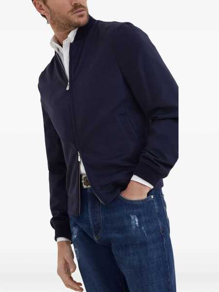 Bomber jacket Brunello Cucinelli Brunello Cucinelli Cashmere Bomber Jacket BLUE Barbati (BM 18965283) 2