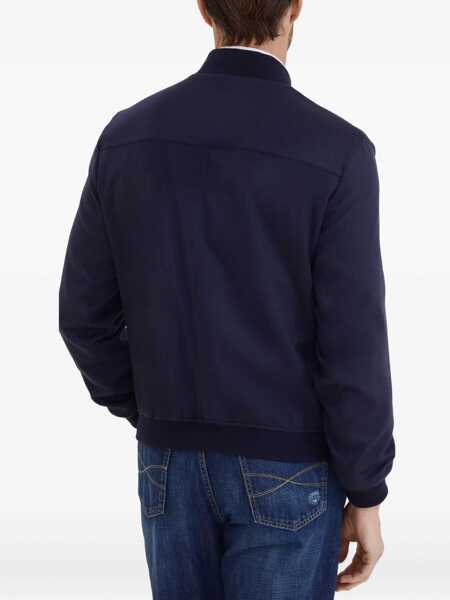 Bomber jacket Brunello Cucinelli Brunello Cucinelli Cashmere Bomber Jacket BLUE Barbati (BM 18965283) 3