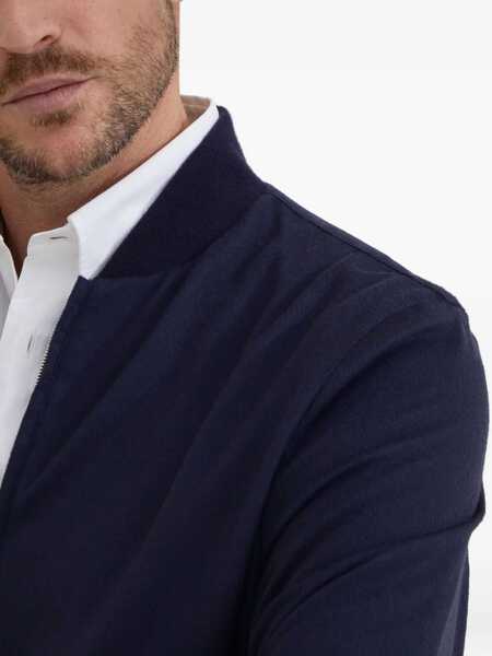 Bomber jacket Brunello Cucinelli Brunello Cucinelli Cashmere Bomber Jacket BLUE Barbati (BM 18965283) 4