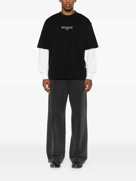 Topuri Off-White Off-White Statement Skate Short Sleeves Tee Clothing Black Femei (BM 18965514) 2