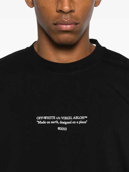 Topuri Off-White Off-White Statement Skate Short Sleeves Tee Clothing Black Femei (BM 18965514) 4