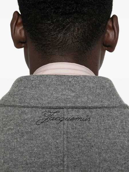 Geci JACQUEMUS Grey Jacket With Classic Collar And Dropped Shoulders In Wool Man GREY Barbati (BM 18965520) 5