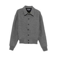 Geci Grey Jacket With Classic Collar And Dropped Shoulders In Wool Man Barbati