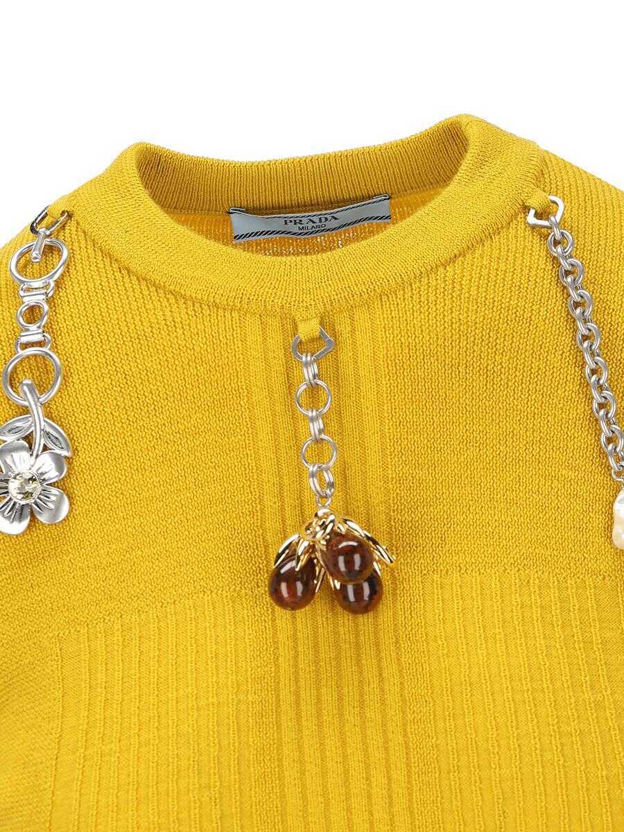 Pulovere Prada Prada Jerseys Orange Femei (BM 18965523) 4