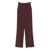 Elisabetta Franchi Bordeaux Pants With Jewel Button Embellishments And Pences In Tech Fabric Stretch Woman Red